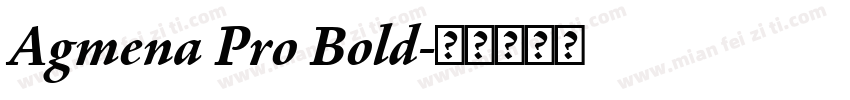 Agmena Pro Bold字体转换